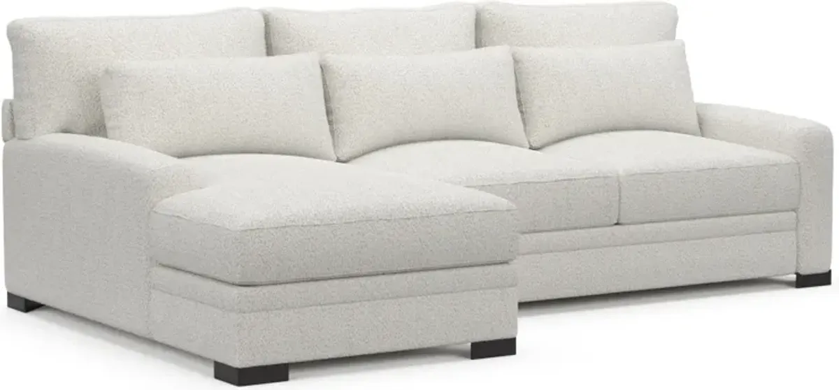 Winston Foam Comfort 2-Piece Sectional with Chaise - River Rock Ivory