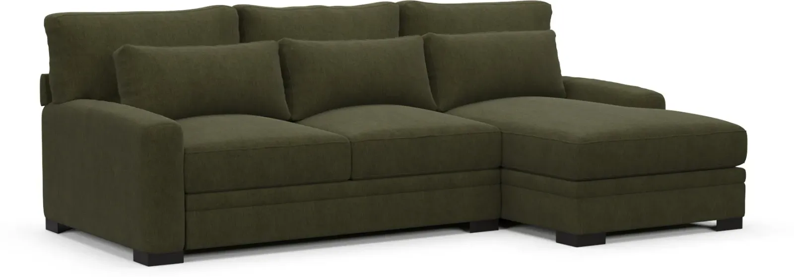 Winston Foam Comfort Sectional - Marina Moss