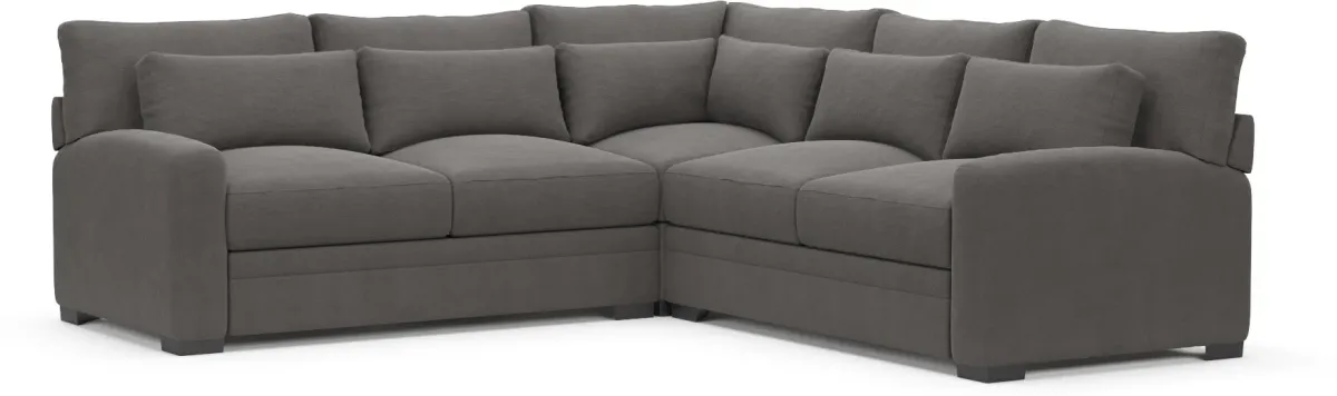 Winston Foam Comfort 3-Piece Sectional - Merrimac Ash