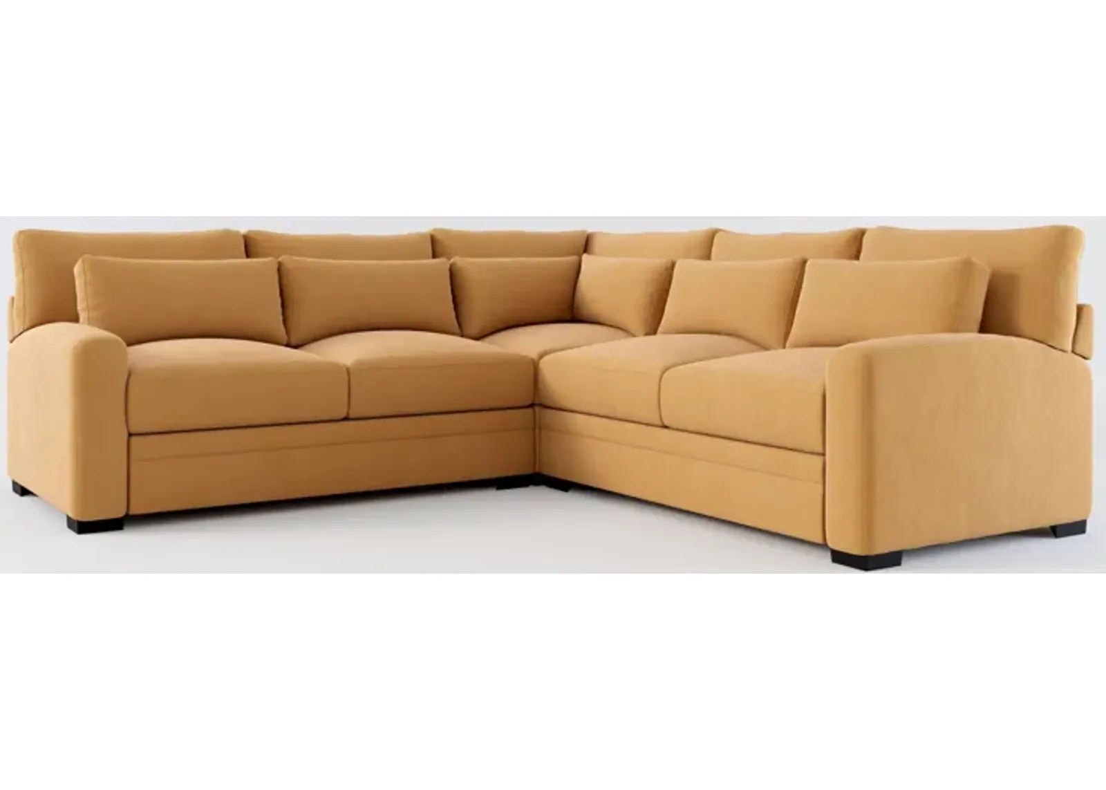 Winston Foam Comfort 3-Piece Sectional - Merrimac Topaz