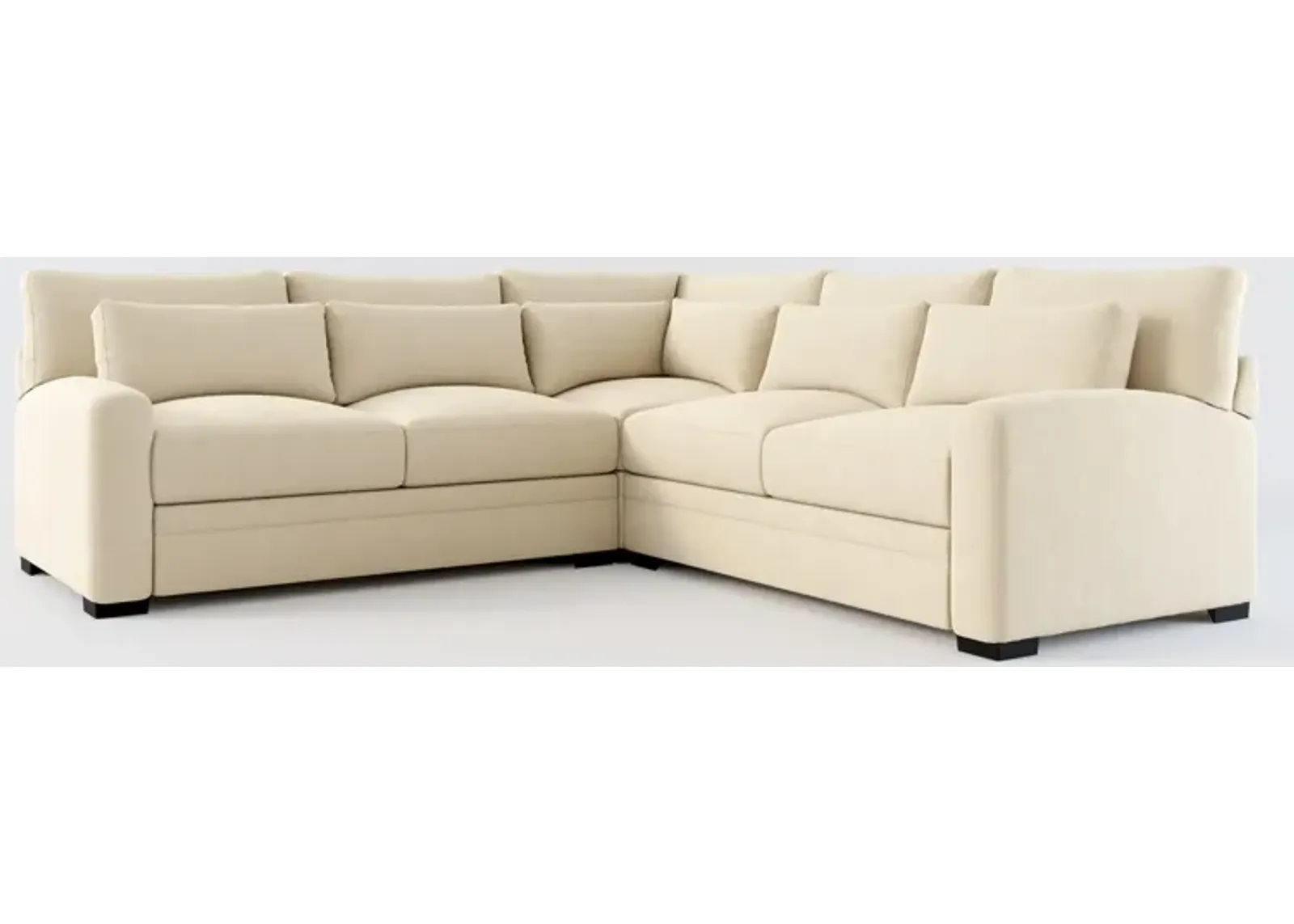 Winston Foam Comfort 3-Piece Sectional - Merrimac Ecru