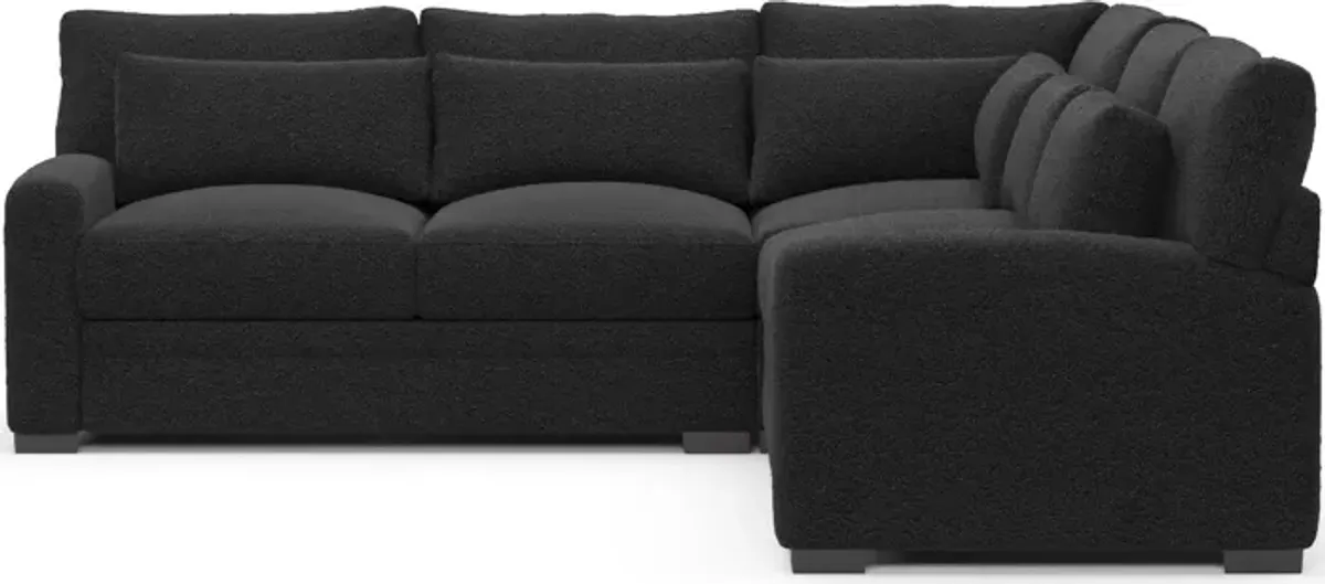 Winston Foam Comfort 3-Piece Sectional - Bloke Obsidian