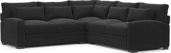 Winston Foam Comfort 3-Piece Sectional - Bloke Obsidian