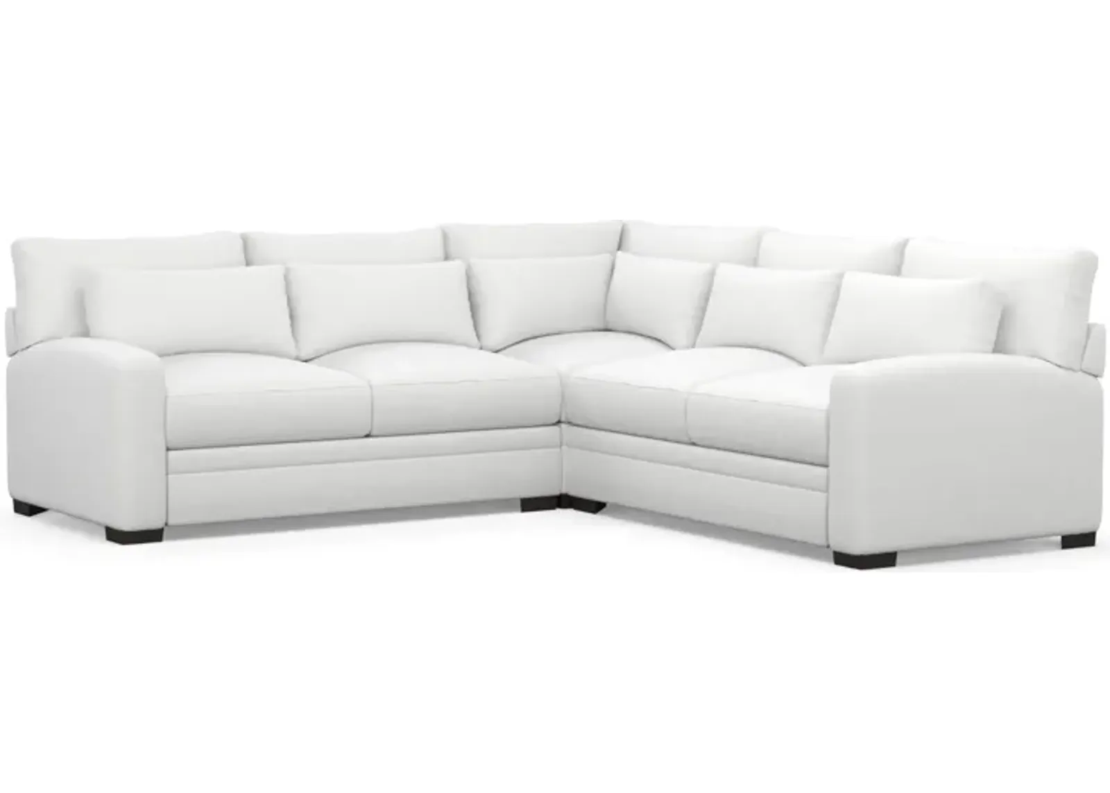 Winston Foam Comfort 3-Piece Sectional - Lovie Chalk