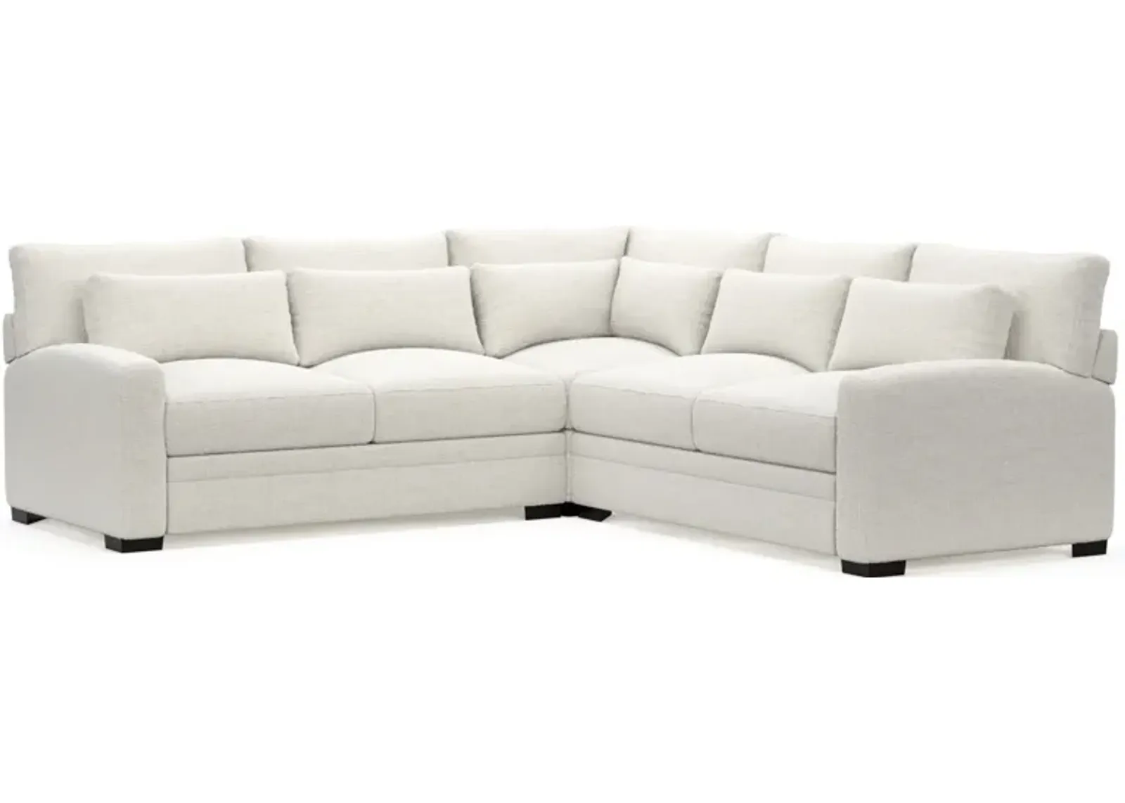 Winston Foam Comfort 3-Piece Sectional - Bantu Pearl