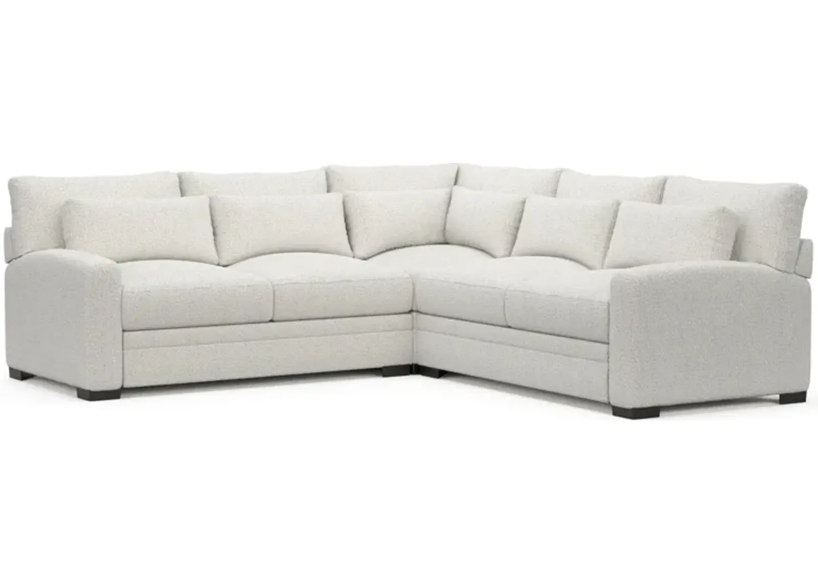 Winston Foam Comfort 3-Piece Sectional - River Rock Ivory