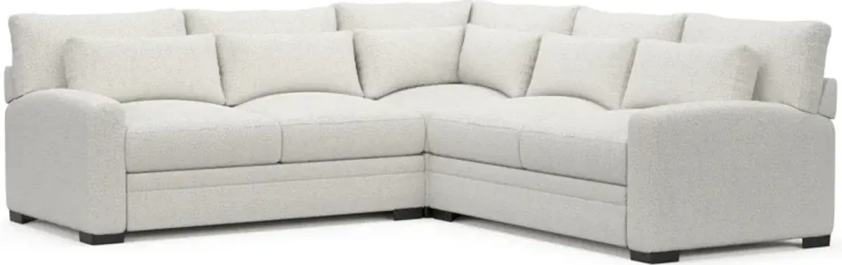 Winston Foam Comfort 3-Piece Sectional - River Rock Ivory