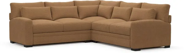 Winston Foam Comfort Sectional - Texel Caramel