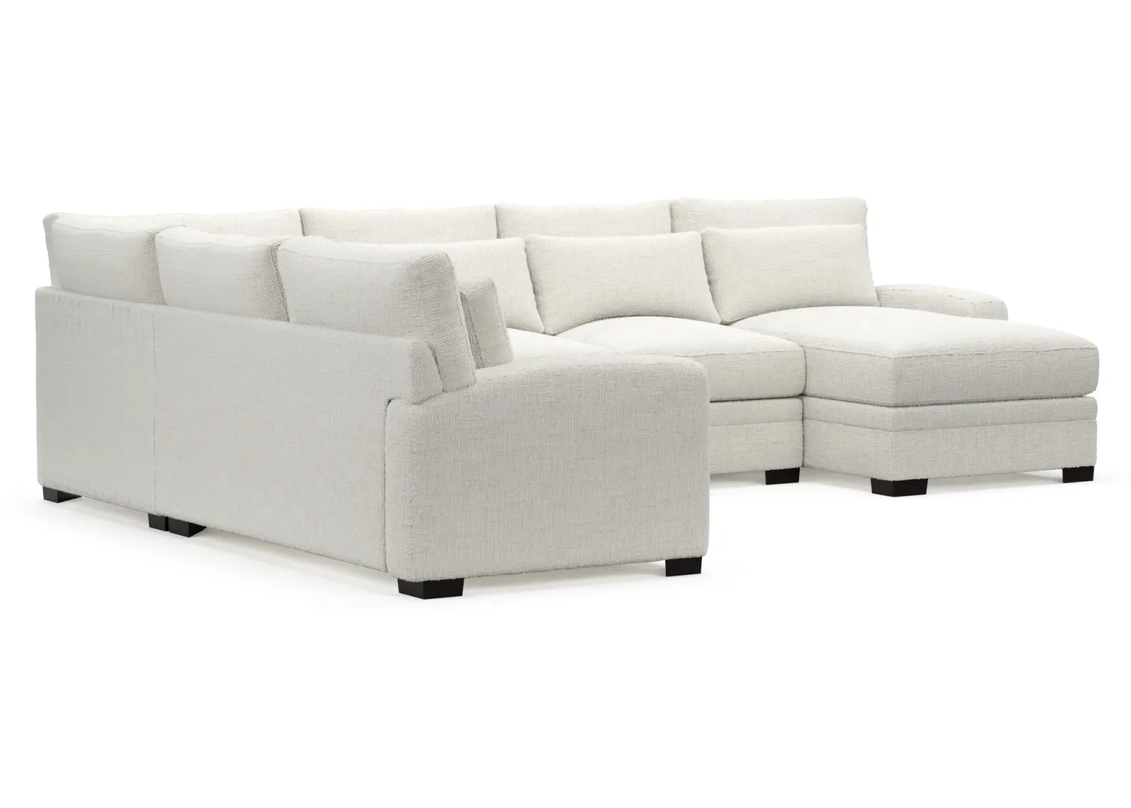 Winston Foam Comfort 4-Piece Sectional with Right-Facing Chaise - Bantu Pearl