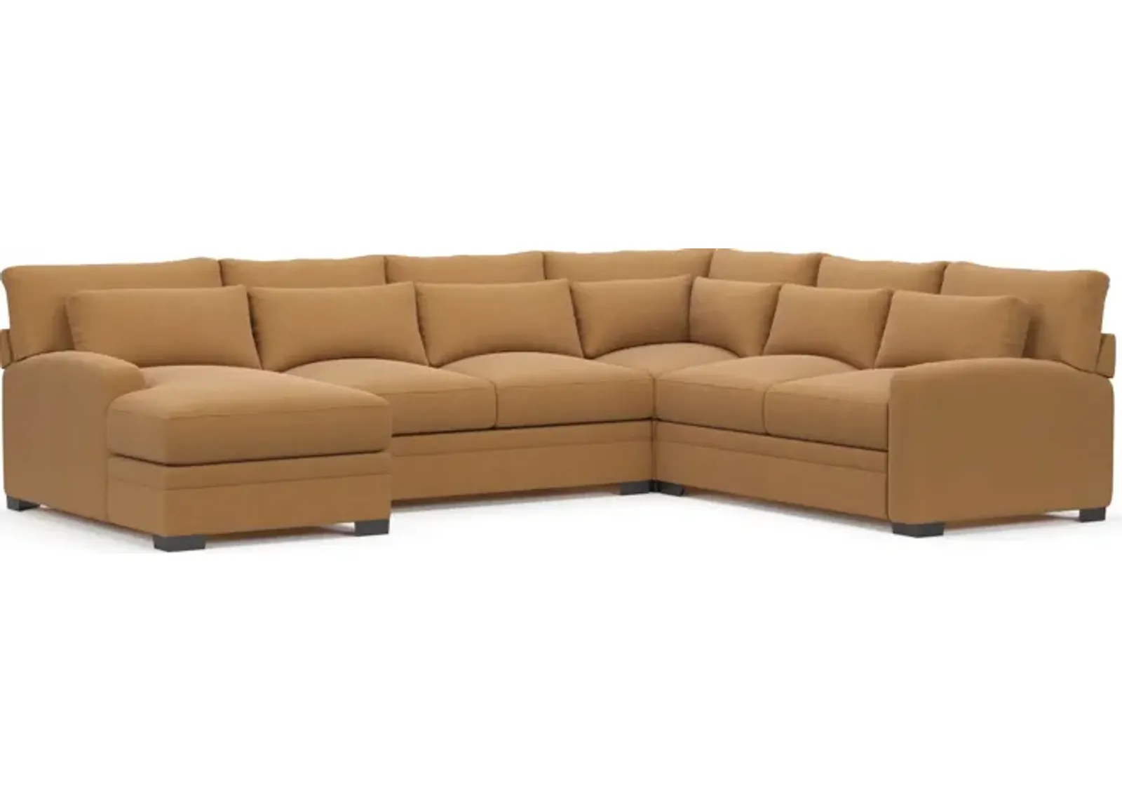 Winston Foam Comfort 4-Piece Sectional with Left-Facing Chaise - Merrimac Topaz