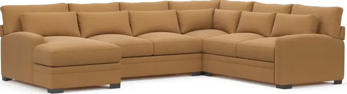 Winston Foam Comfort 4-Piece Sectional with Left-Facing Chaise - Merrimac Topaz