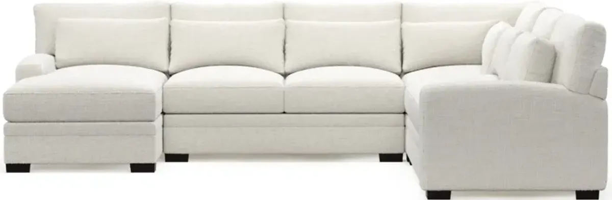 Winston Foam Comfort 4-Piece Sectional with Left-Facing Chaise - Bantu Pearl