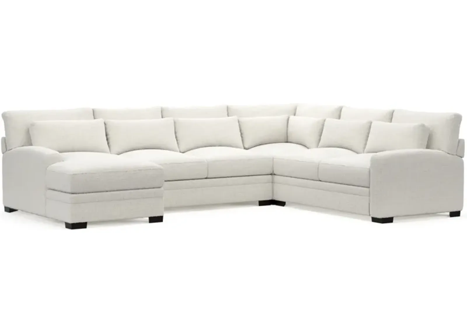 Winston Foam Comfort 4-Piece Sectional with Left-Facing Chaise - Bantu Pearl