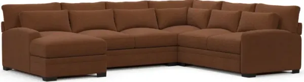 Winston Foam Comfort Sectional - Nora Chocolate