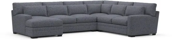 Winston Foam Comfort Sectional - Haley Navy