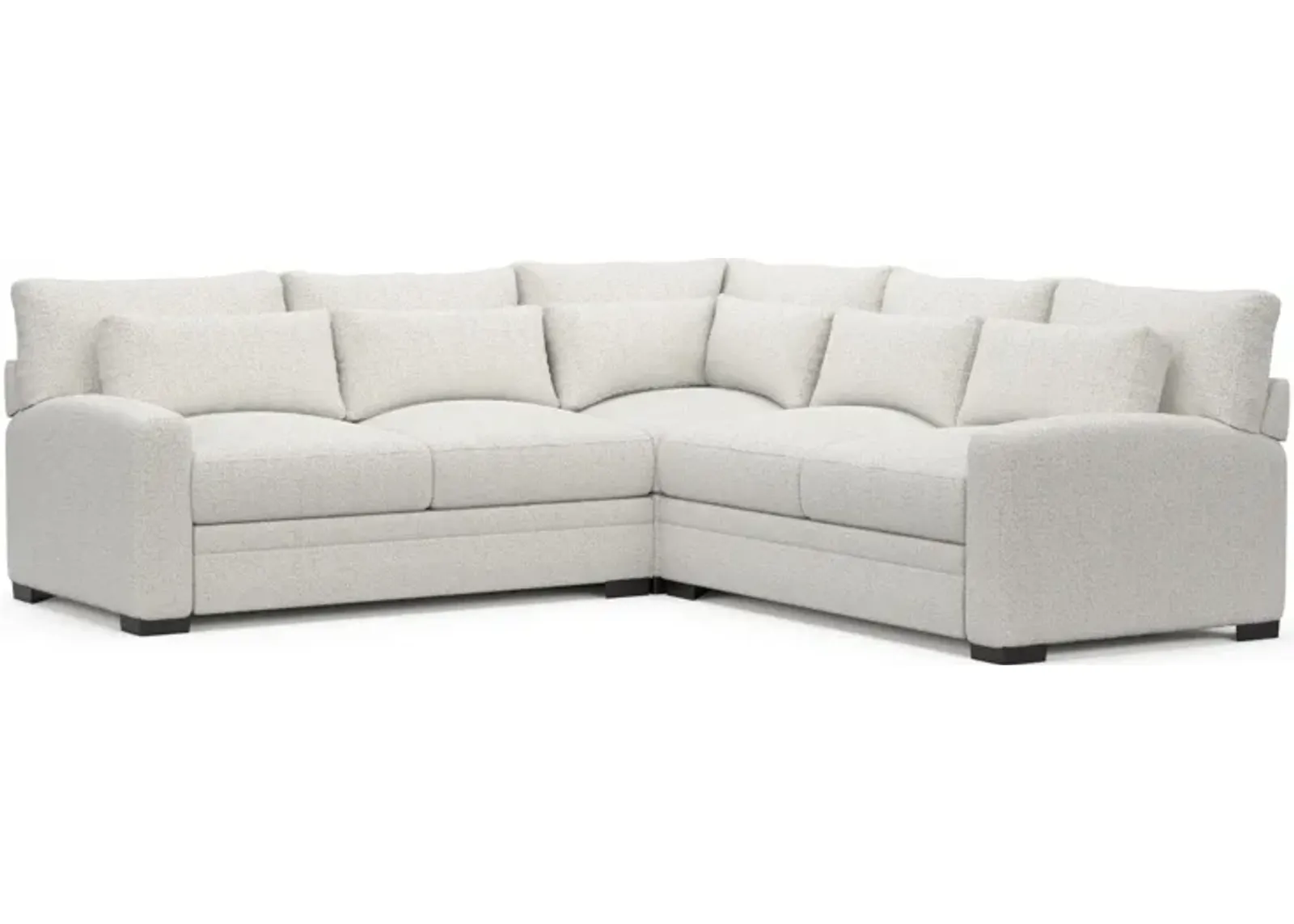 Winston Hybrid Comfort 3-Piece Sectional - River Rock Ivory