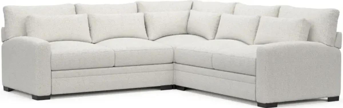 Winston Hybrid Comfort 3-Piece Sectional - River Rock Ivory