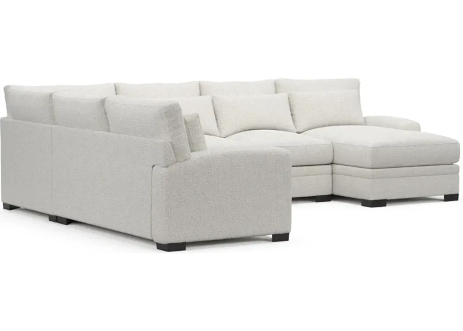 Winston Hybrid Comfort 4-Piece Sectional with Chaise - River Rock Ivory