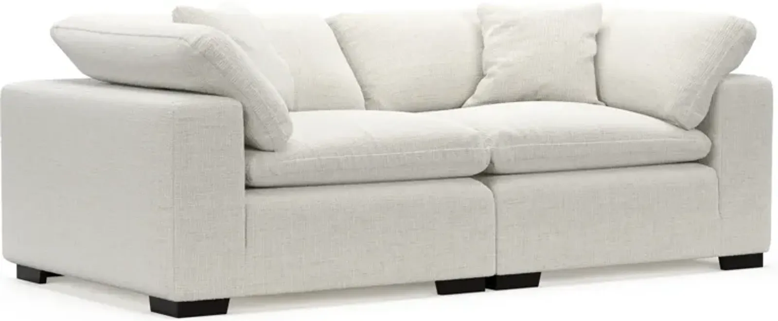 Plush Feathered Comfort 2-Piece Sofa - Bantu Pearl