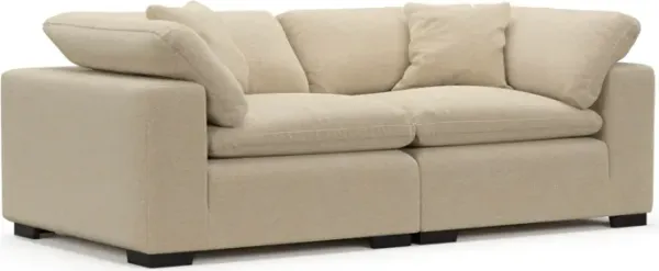 Plush Feathered Comfort Sofa - Midcentury Sand