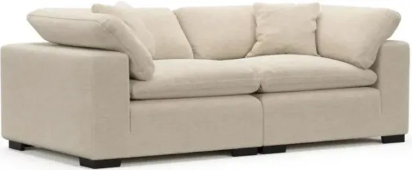 Plush Feathered Comfort Sofa - Luscious Champagne