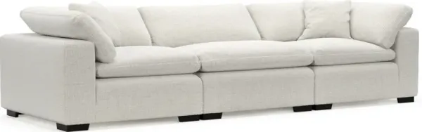 Plush Feathered Comfort 3-Piece Sofa - Bantu Pearl