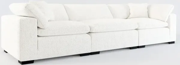 Plush Feathered Comfort 3-Piece Sofa - River Rock Ivory