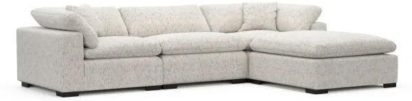 Plush Feathered Comfort Sofa - Haley Oyster