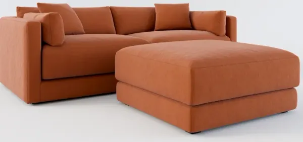 Malibu 2-Piece Sofa and Ottoman - Merrimac Brick