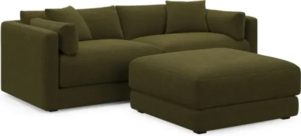 Malibu 2-Piece Sofa and Ottoman - Midcentury Peat