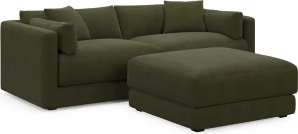 Malibu 2-Piece Sofa and Ottoman - Marina Moss
