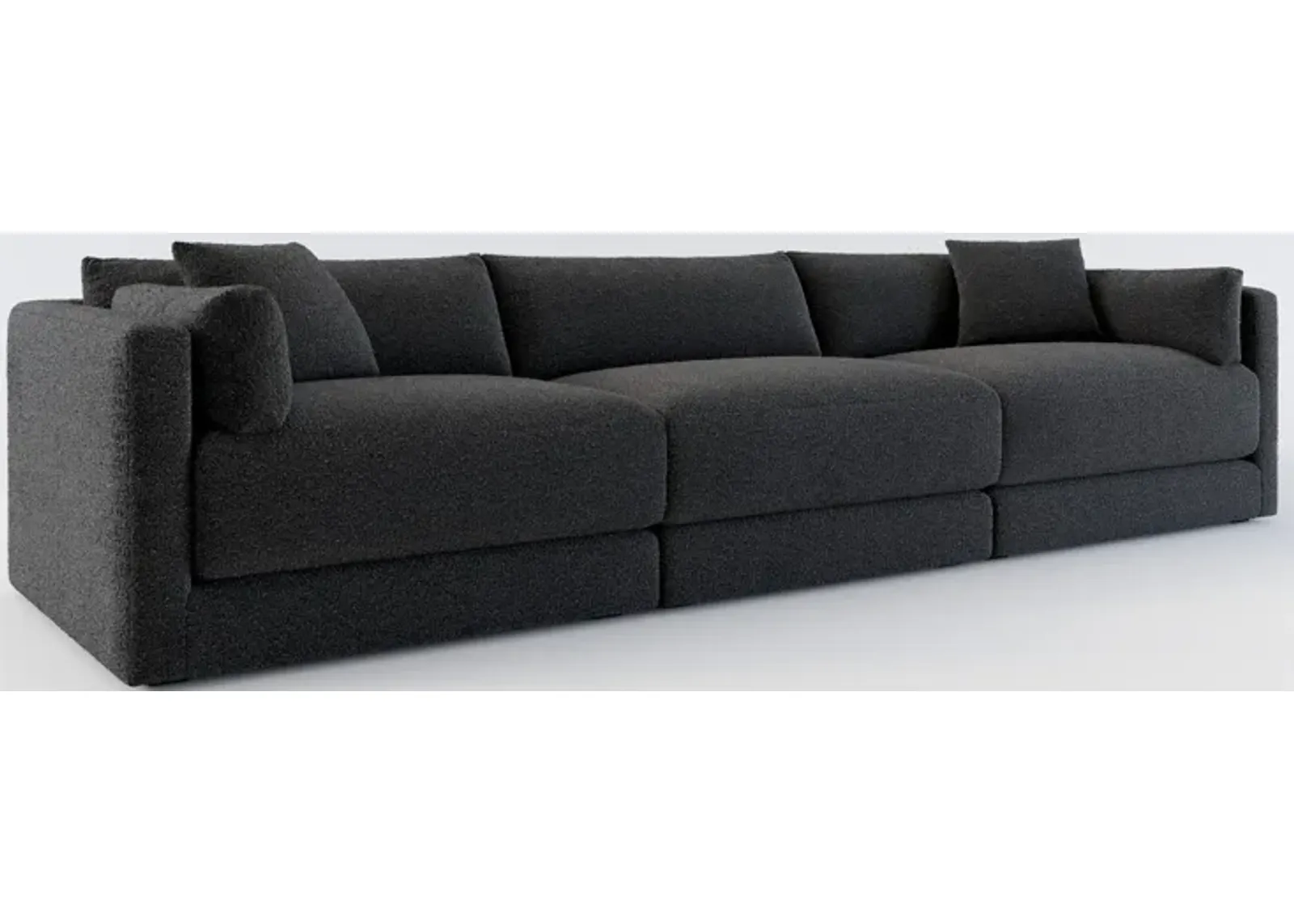 Malibu 3-Piece Sofa - Bloke Obsidian