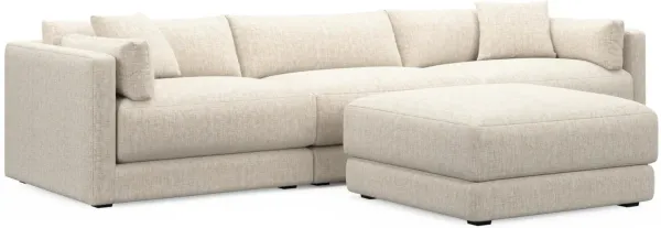 Malibu 3-Piece Sofa and Ottoman - Haley Ivory