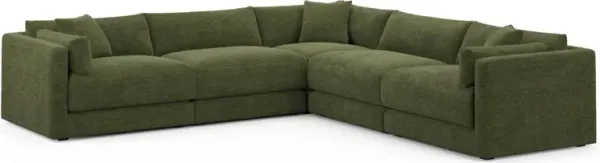 Malibu  Sectional - Luscious Green
