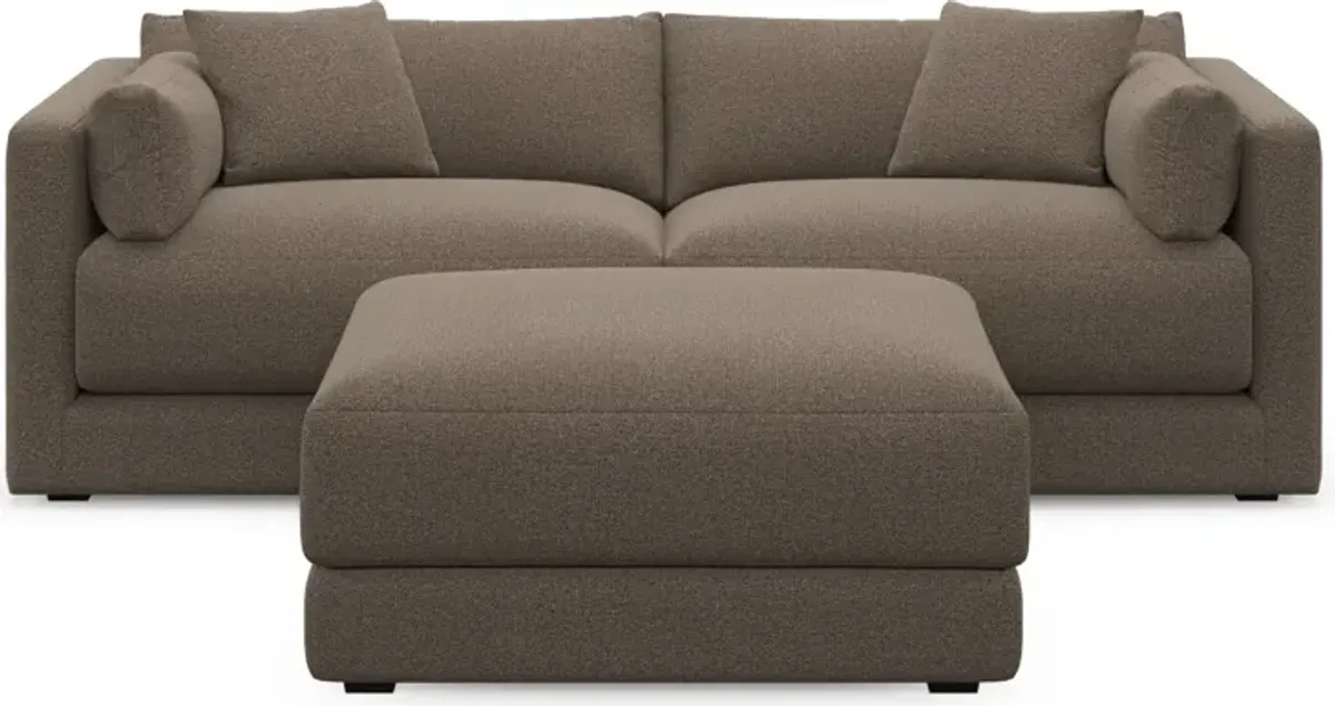 Malibu  2-Piece Sofa and Ottoman - Liv Umber