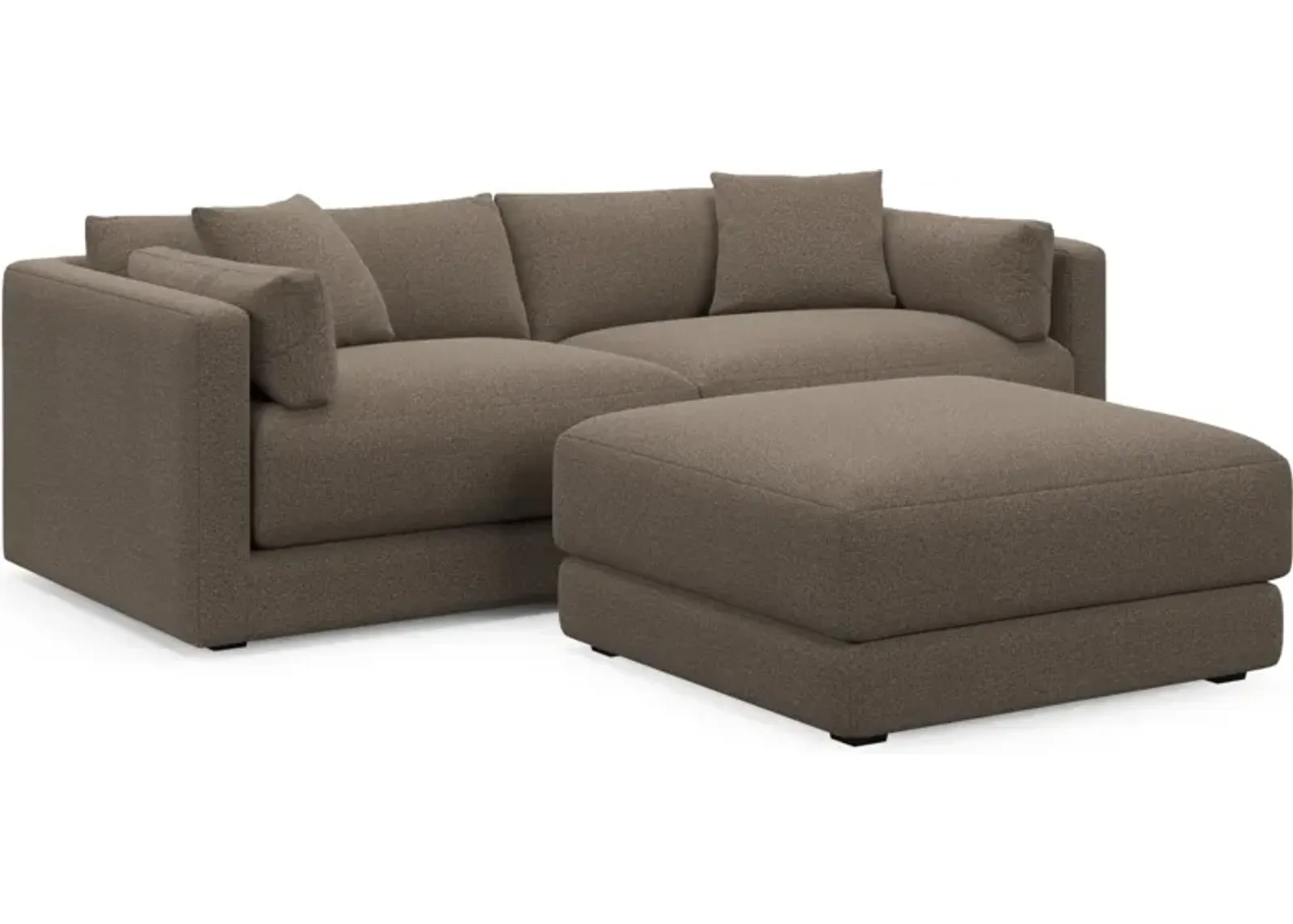 Malibu  2-Piece Sofa and Ottoman - Liv Umber