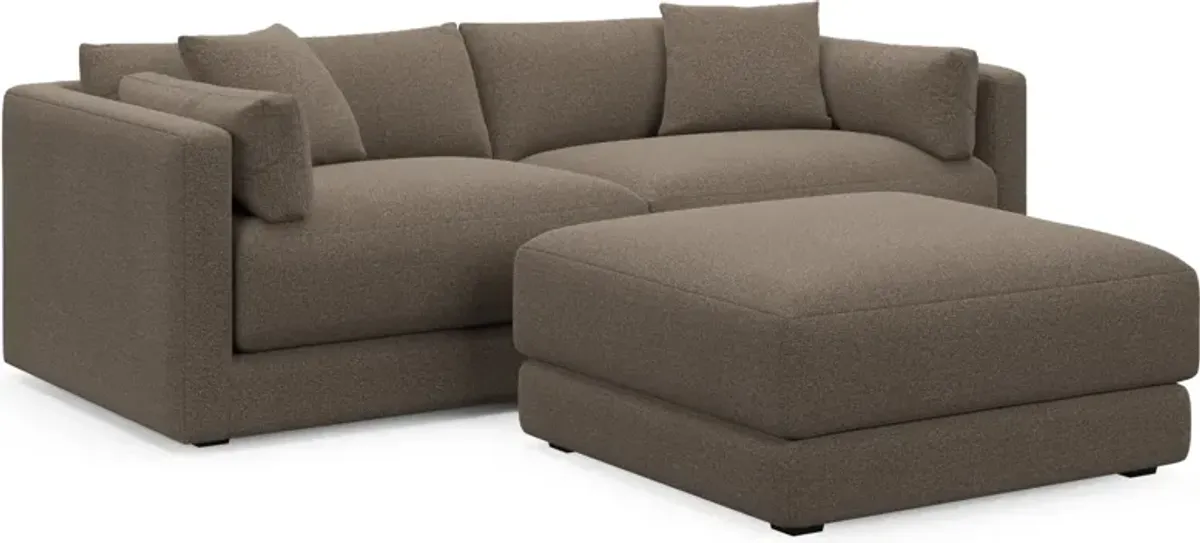 Malibu  2-Piece Sofa and Ottoman - Liv Umber