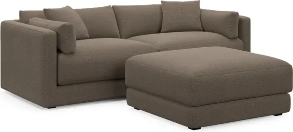 Malibu  2-Piece Sofa and Ottoman - Liv Umber