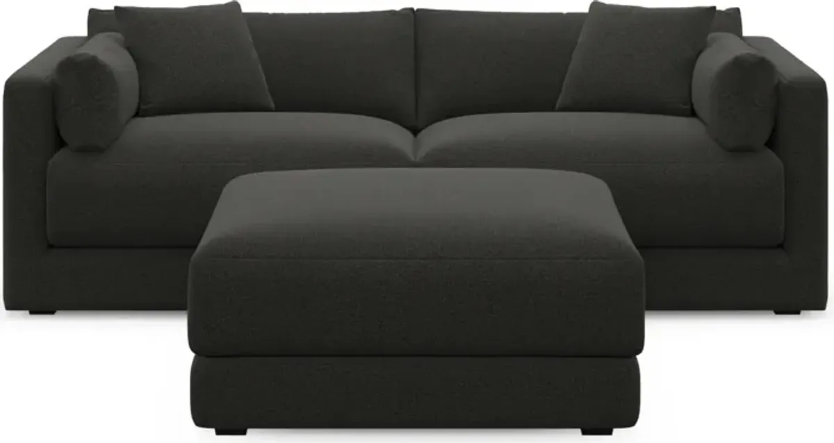 Malibu  2-Piece Sofa and Ottoman - Liv Onyx