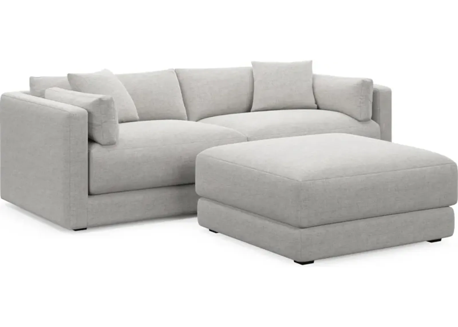 Malibu  2-Piece Sofa and Ottoman - Adario Fog