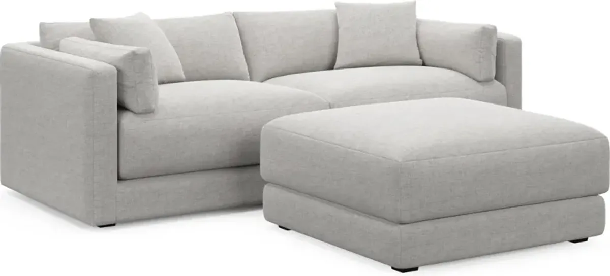 Malibu  2-Piece Sofa and Ottoman - Adario Fog