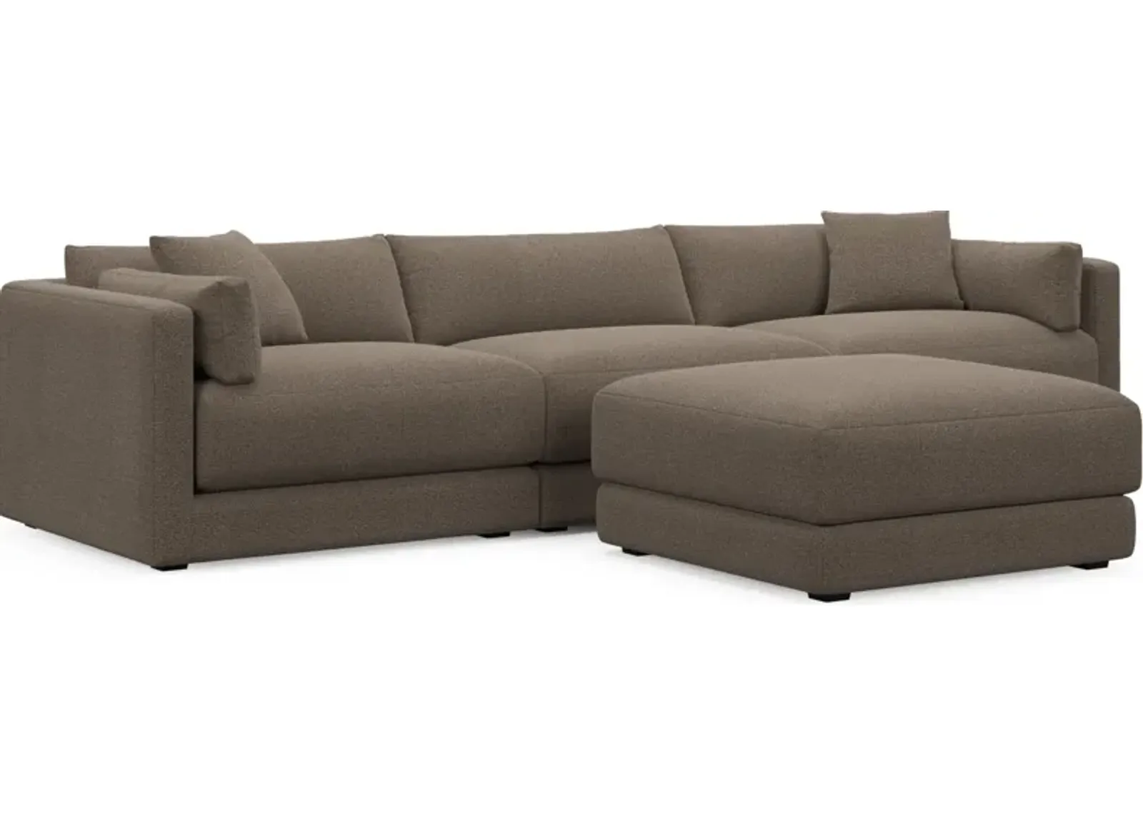 Malibu  3-Piece Sofa and Ottoman - Liv Umber