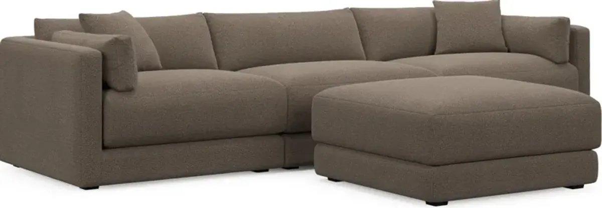 Malibu  3-Piece Sofa and Ottoman - Liv Umber