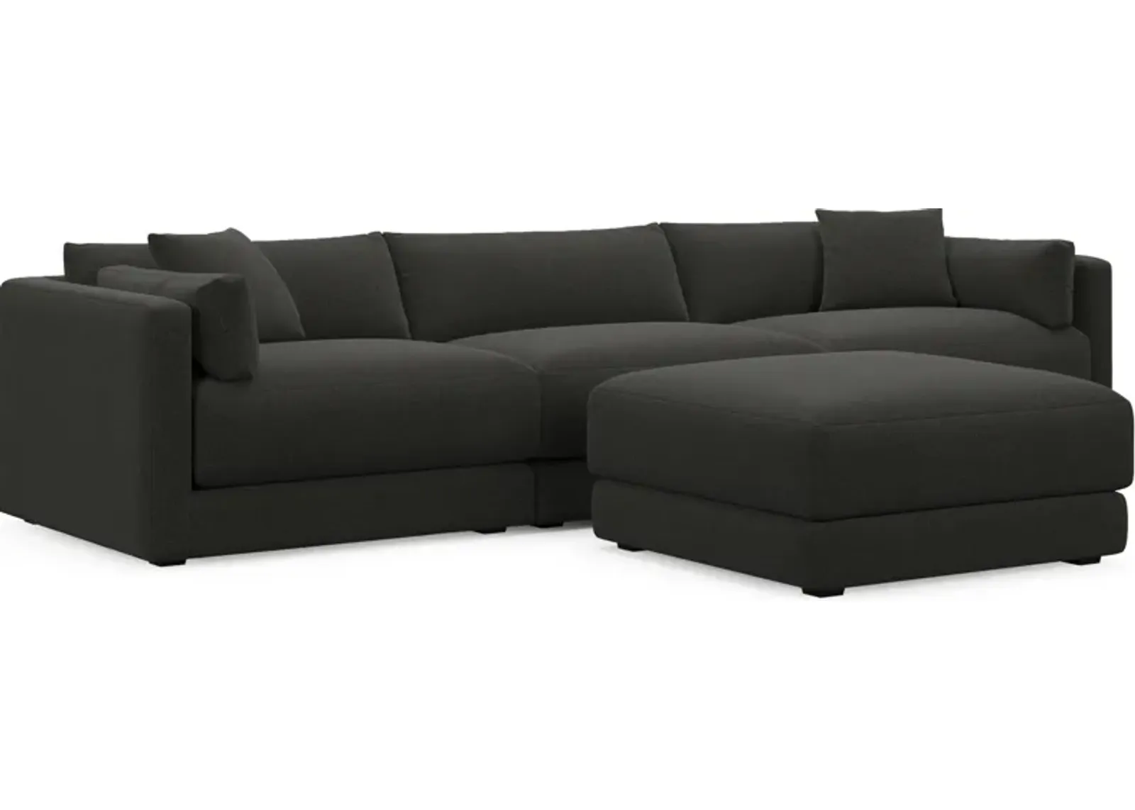 Malibu  3-Piece Sofa and Ottoman - Liv Onyx