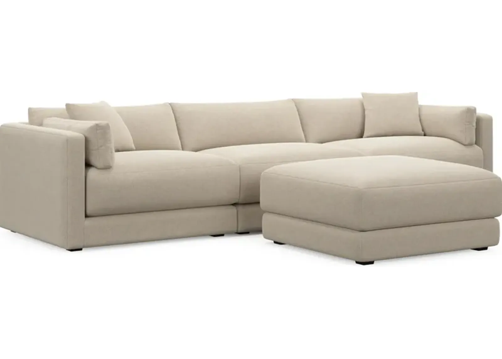 Malibu  3-Piece Sofa and Ottoman - Basker Antique