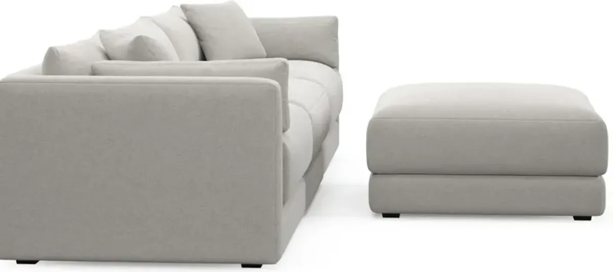 Malibu  3-Piece Sofa and Ottoman - Basker Dove