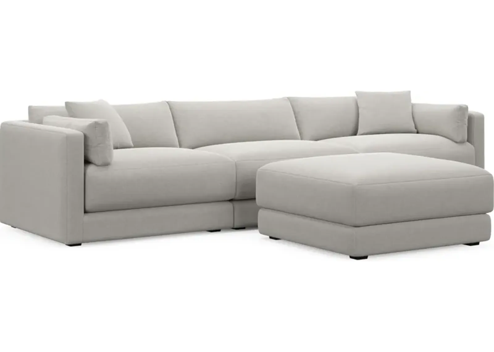 Malibu  3-Piece Sofa and Ottoman - Basker Dove