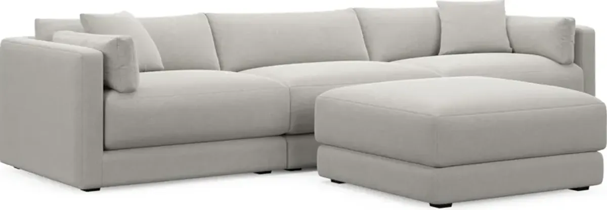 Malibu  3-Piece Sofa and Ottoman - Basker Dove