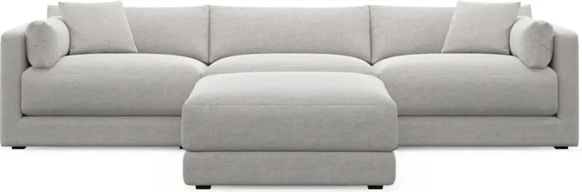 Malibu  3-Piece Sofa and Ottoman - Adario Fog