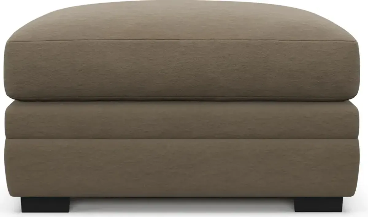 Winston Foam Comfort Ottoman - Merrimac Brownstone